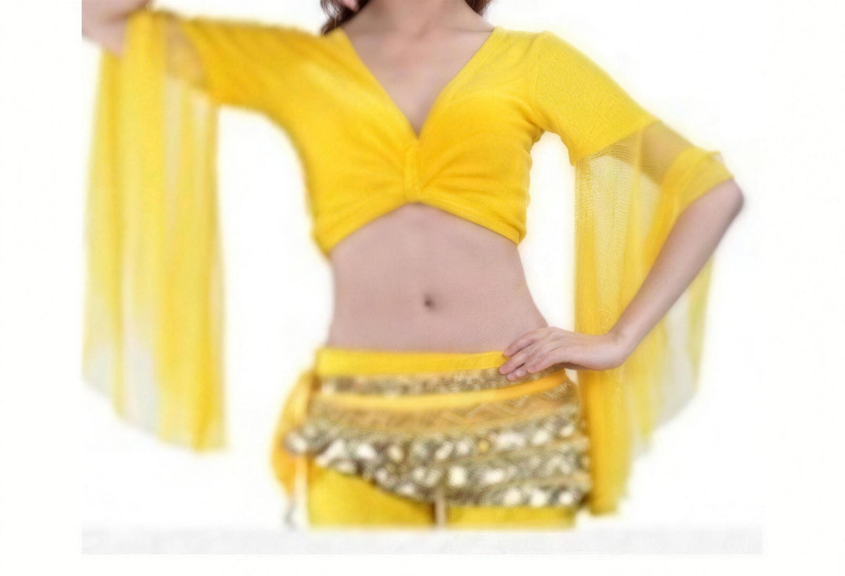 Piper crop top in Yellow