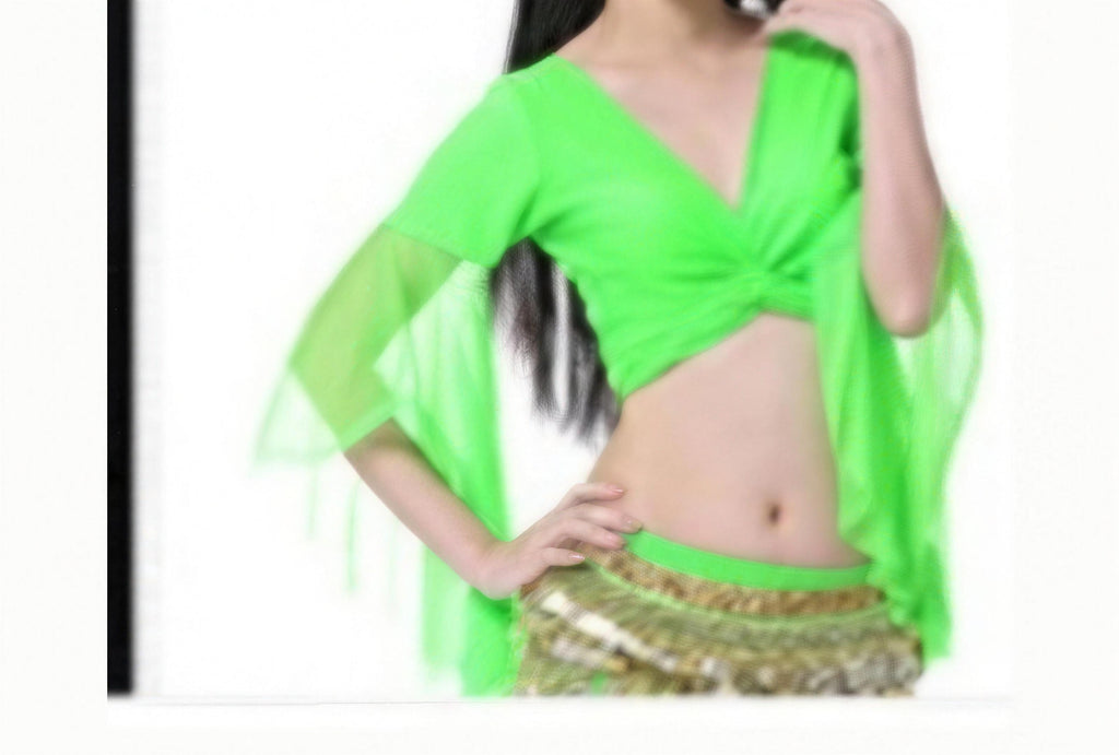 Piper crop top in Apple Green