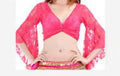 Della lace crop top in Rose Red