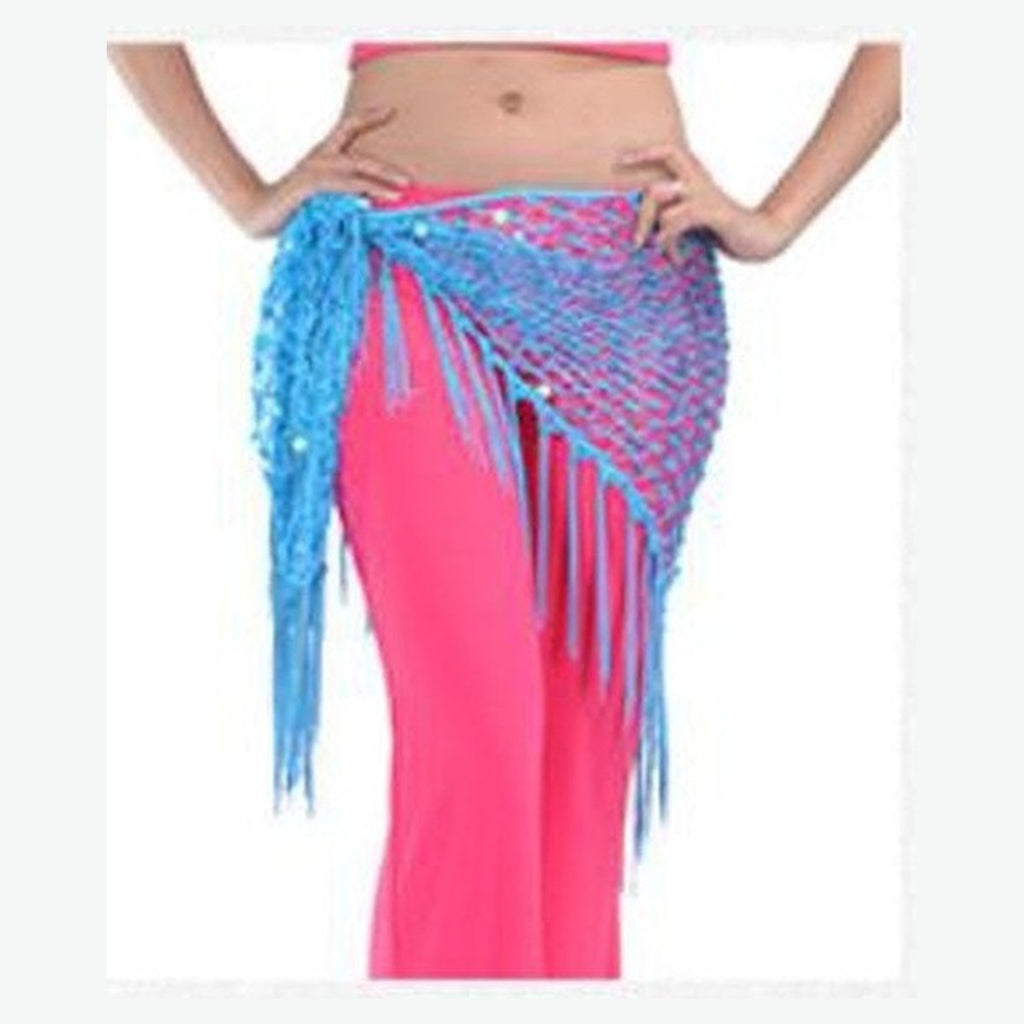 Juniper crochet hip wrap in Lake Blue