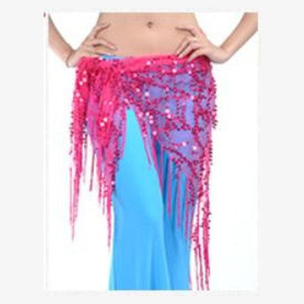 Odette sequin mesh hip scarf in Hot Pink