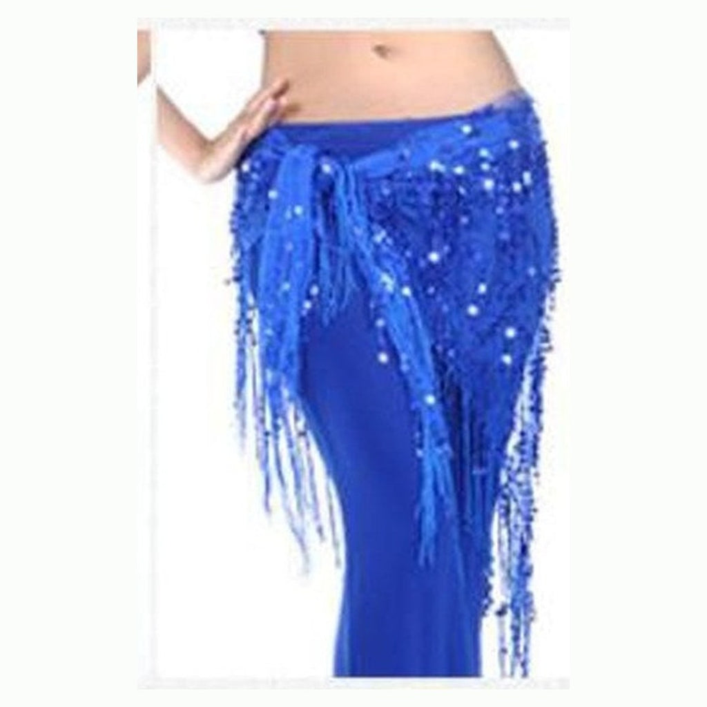 Odette sequin mesh hip scarf in Royal Blue