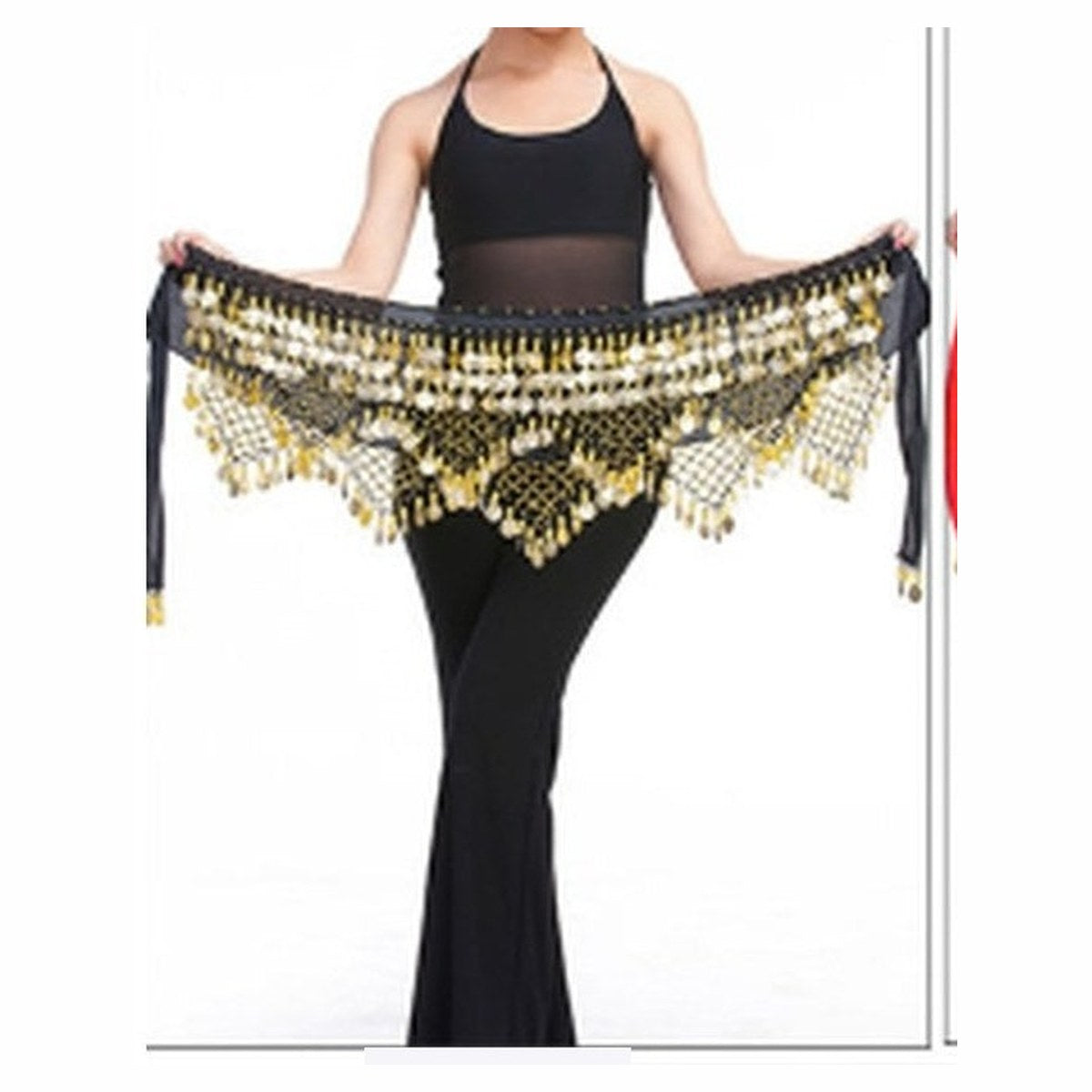Nell coin hip scarf in Black
