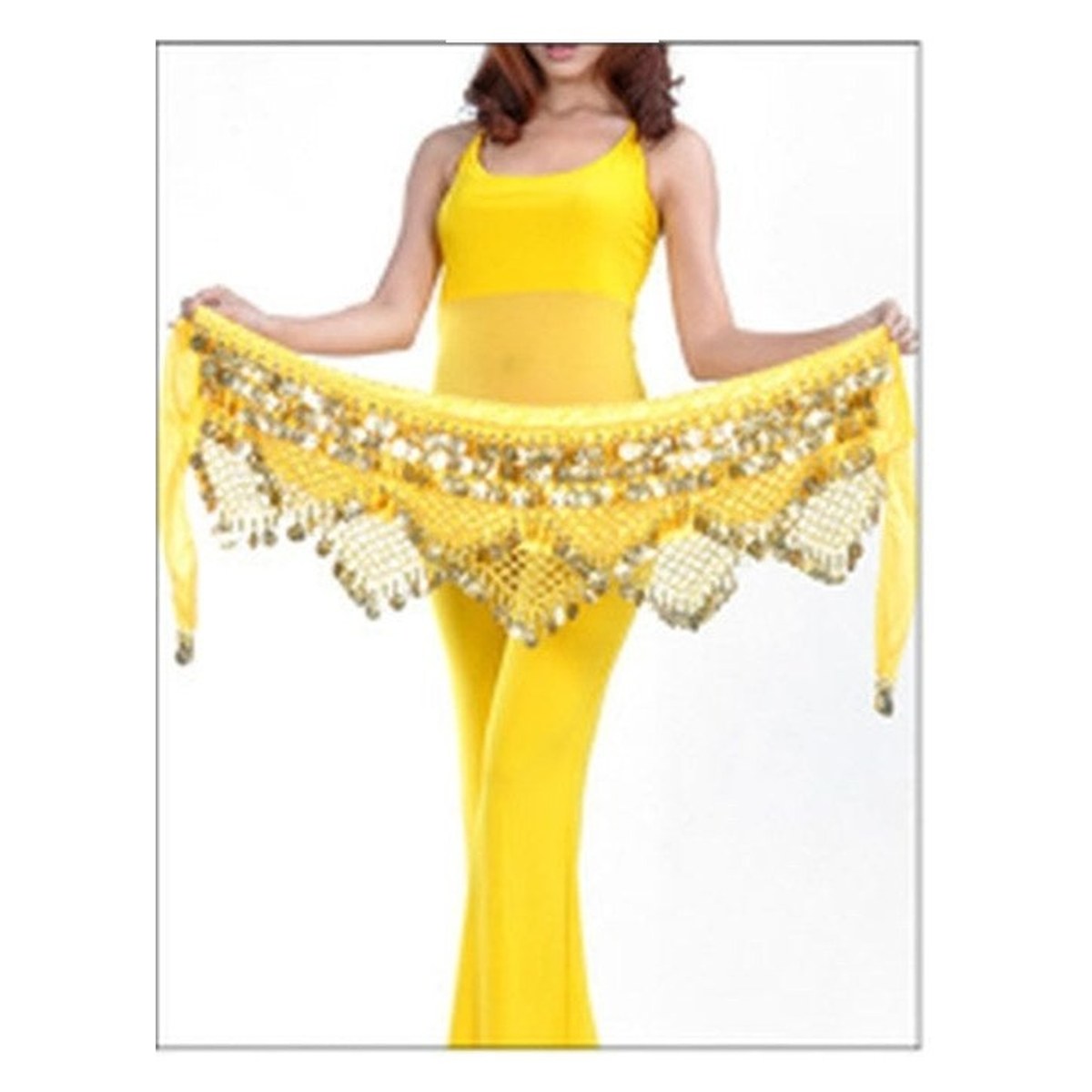 Nell coin hip scarf in Yellow