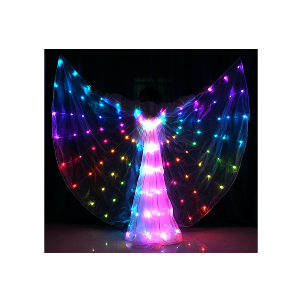 Programmable smart-pixel LED isis wings for belly dance