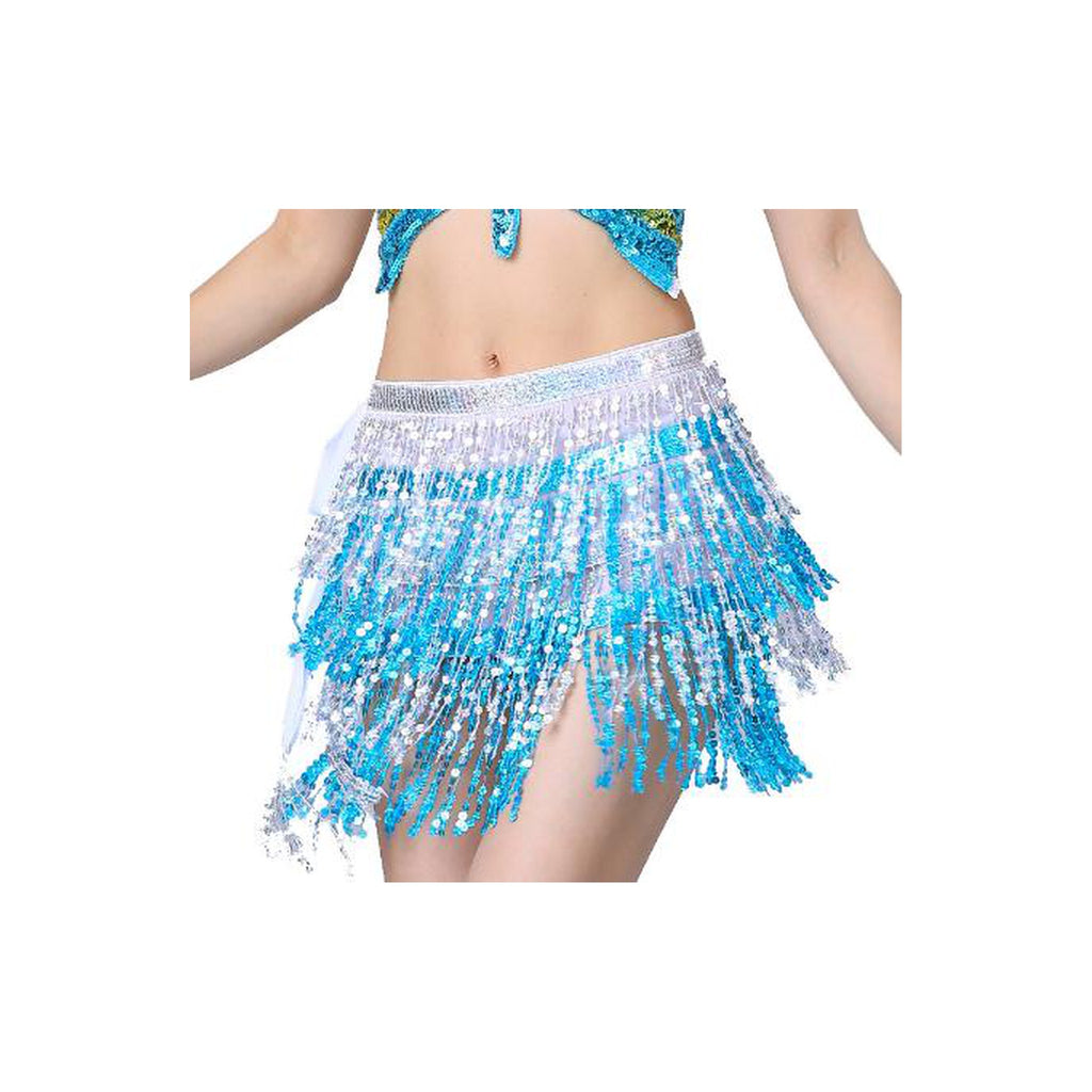 Tessa Tiered Sequin Fringe Skirt