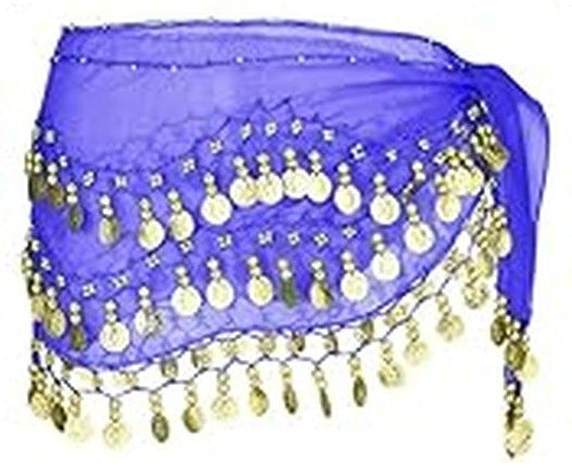 Daphne Classic Coin Hip Scarf for Belly Dance in Royal Blue