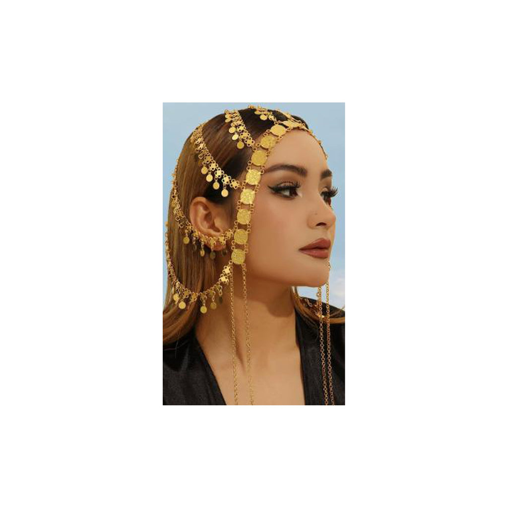 Constance Geometric Disc Cascade Headpiece