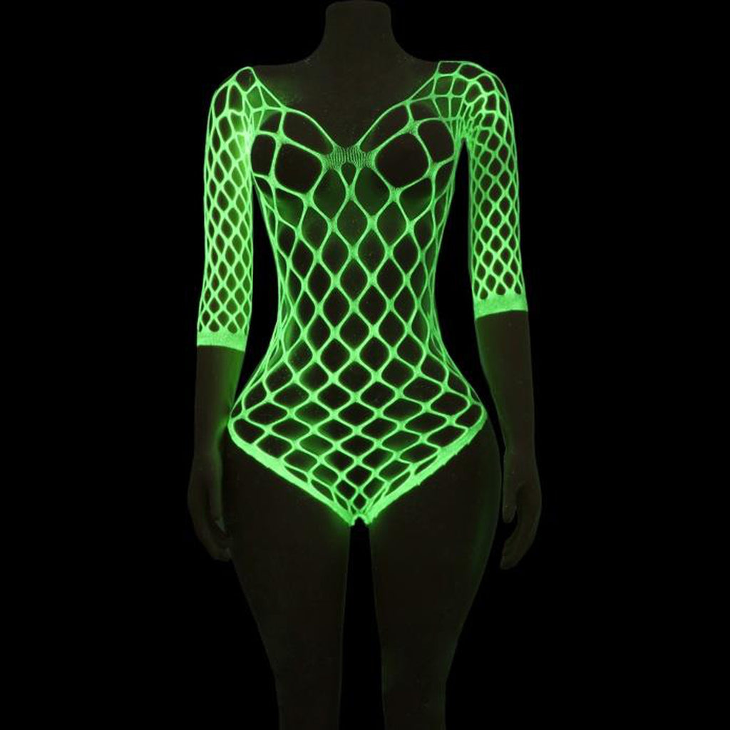 Luna Glow Fishnet Bodysuit