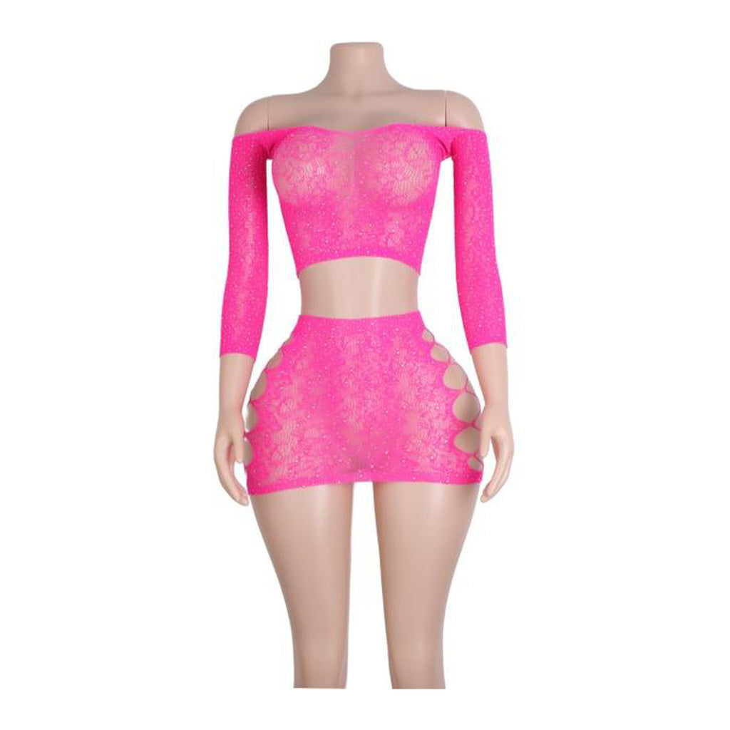 Ivy Rhinestone Lace Set