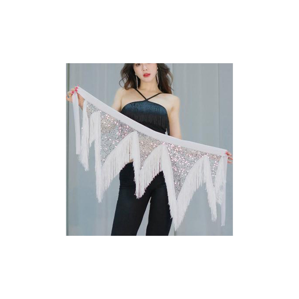 Opaline Holographic Sequin Fringe Skirt