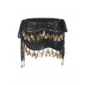 Halle Gold Sequin Fishnet Hip Skirt — studio product photo