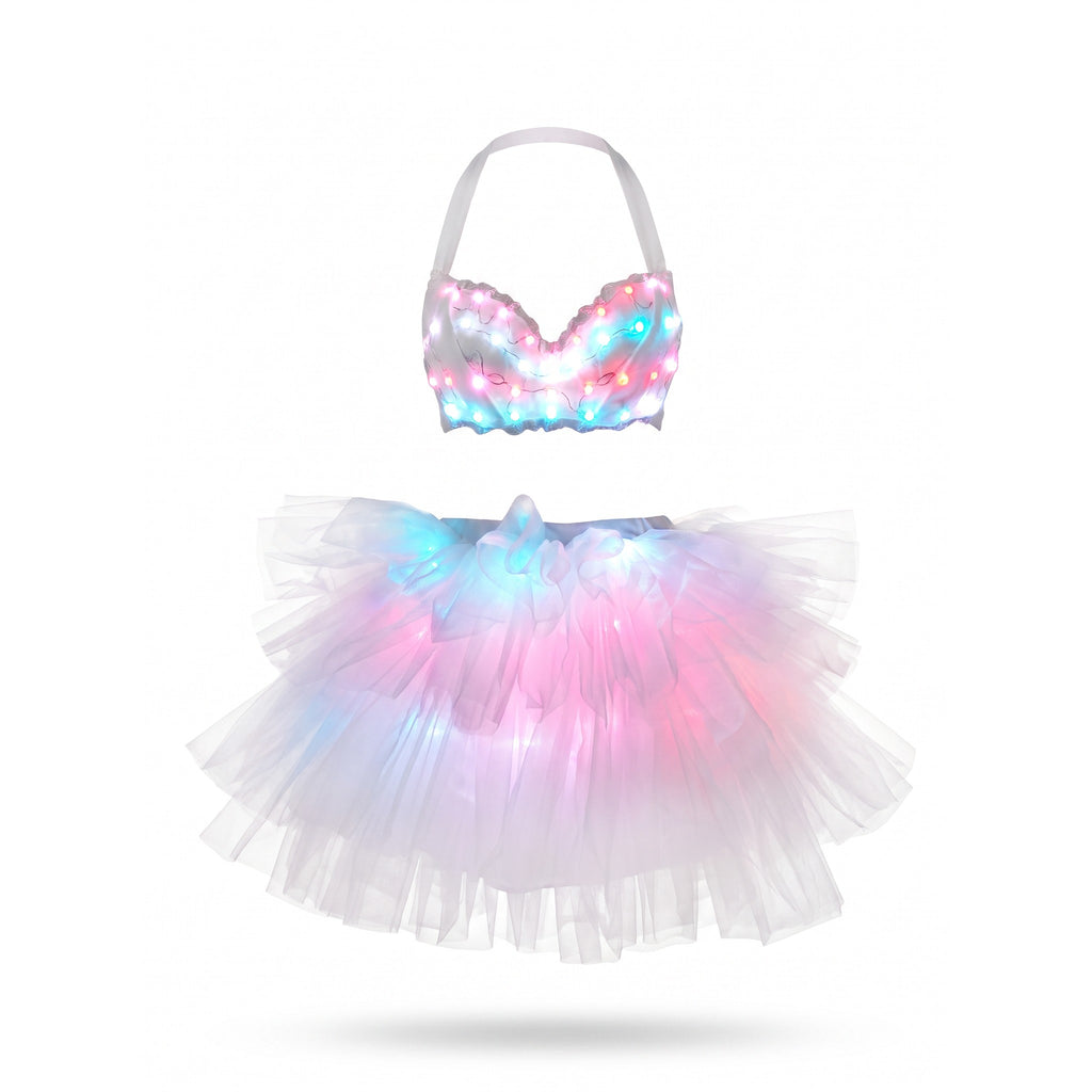Vega LED Bra & Tutu Skirt Set — studio product photo