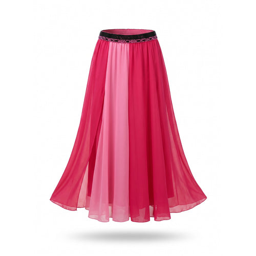 Catalina Color-Block Maxi Skirt — studio product photo