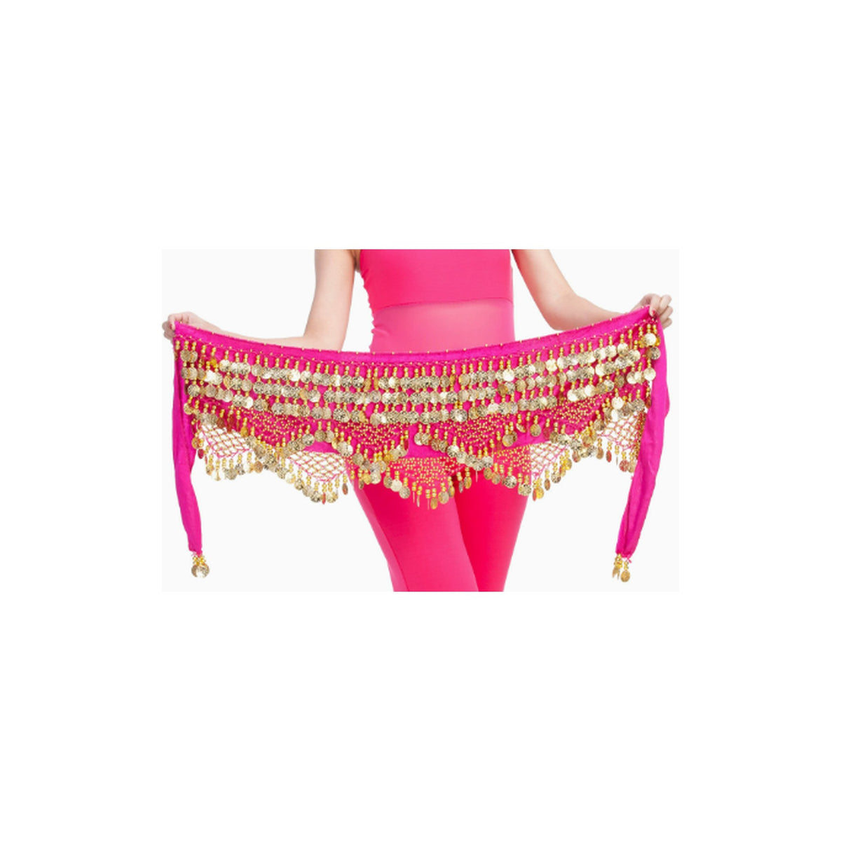 Nell Chiffon Coin Hip Scarf