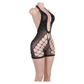 Blake fishnet romper in Black