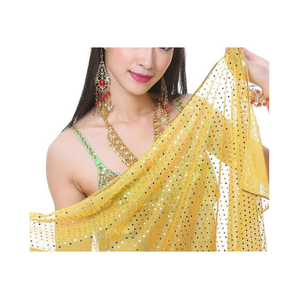 Ombre belly dance veil detail