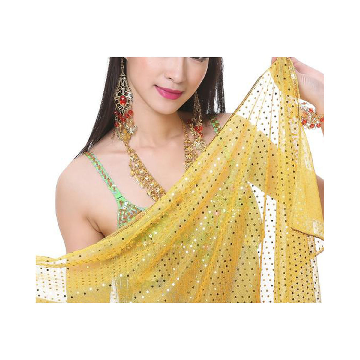 Ombre belly dance veil detail