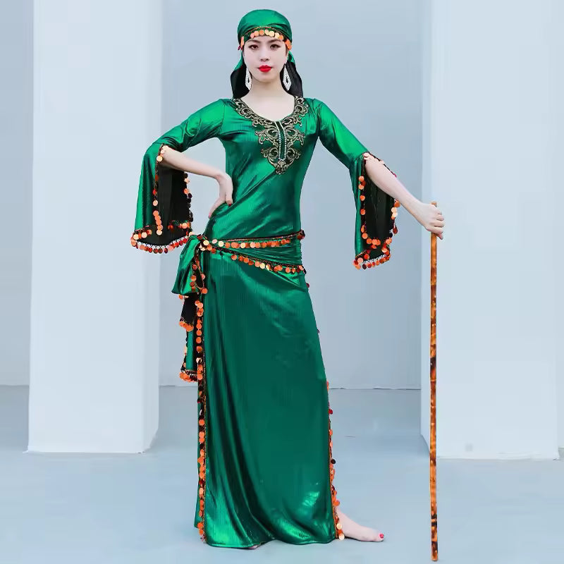 Amara Baladi Saidi Belly Dance Dress — Women's Stretch Performance Costume Robe