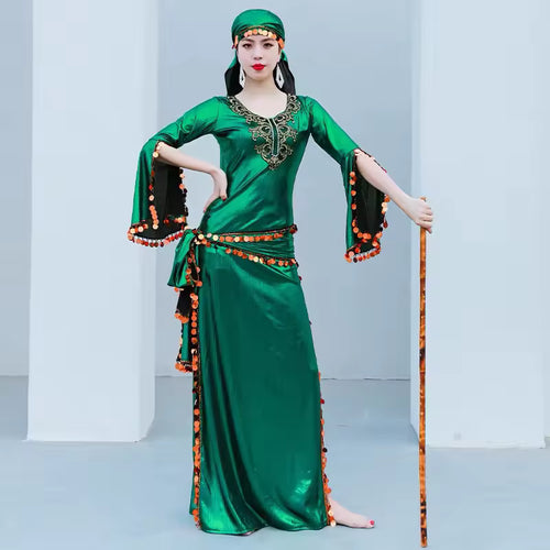 Amara Baladi Saidi Belly Dance Dress — Women's Stretch Performance Costume Robe