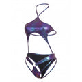 Lyra Holographic Cutout Monokini — studio product photo