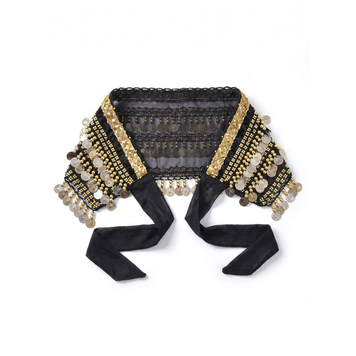 Regina Multi-Row Coin Hip Belt - studio product photo