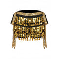 Goldie Gold Disc Paillette Skirt — studio product photo