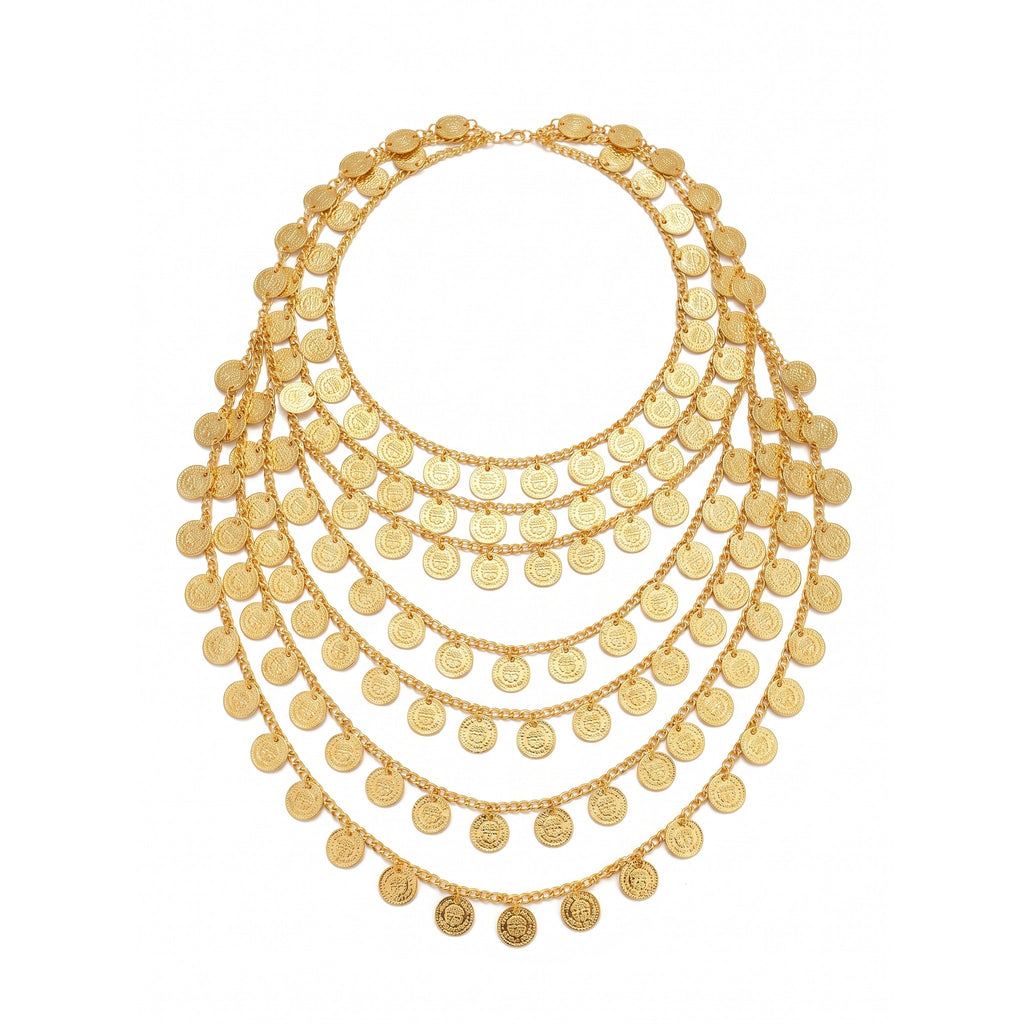 Leonora Layered Coin Collar — studio product photo