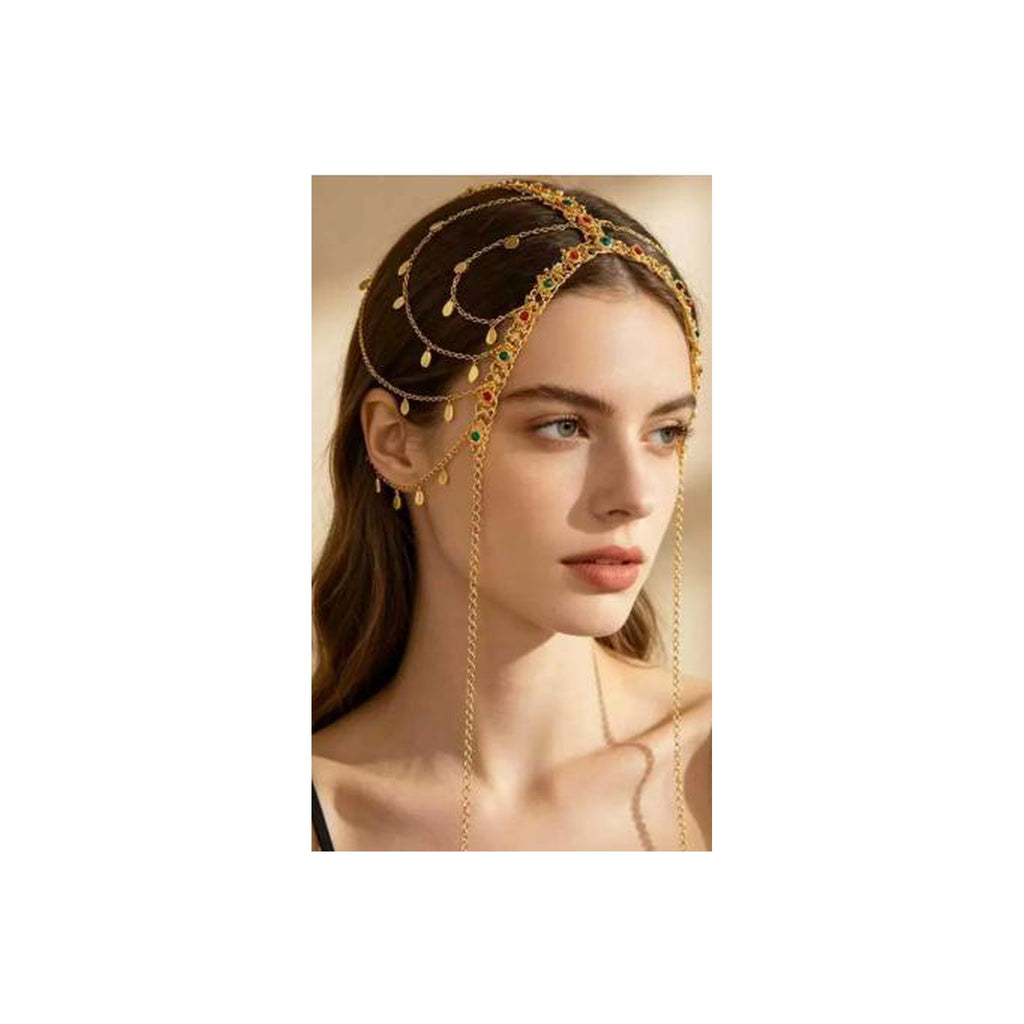 Cassandra Jewel Tassel Head Drape
