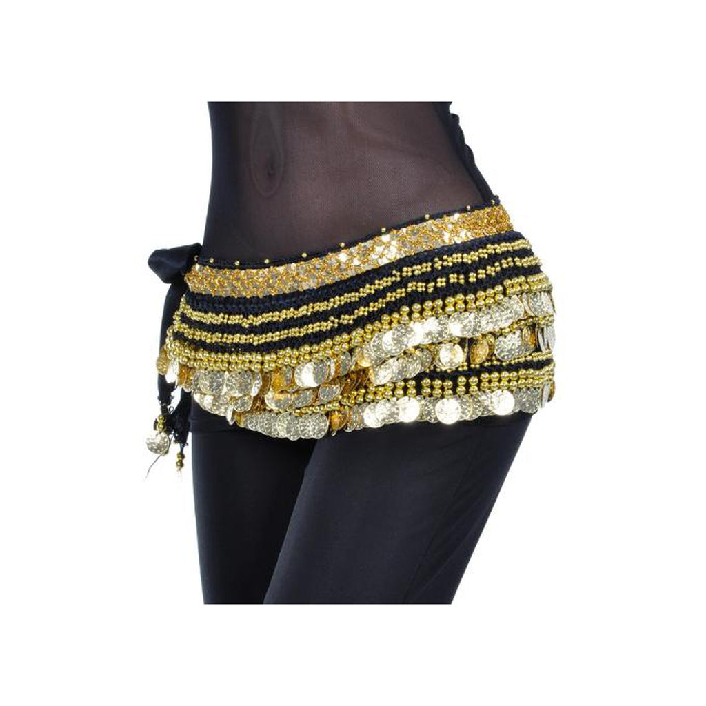 Carmela Deluxe Velvet Coin Hip Scarf