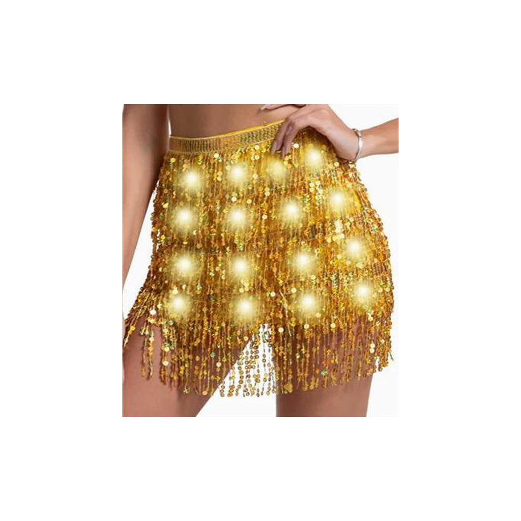 Opaline Holographic Sequin Fringe Skirt