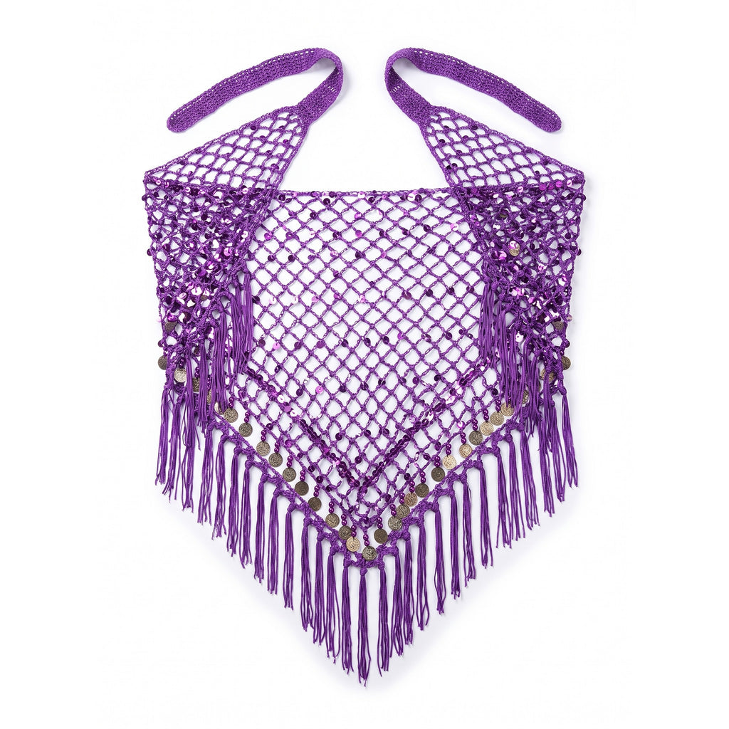 Meadow Crochet Net Triangle Shawl — studio product photo