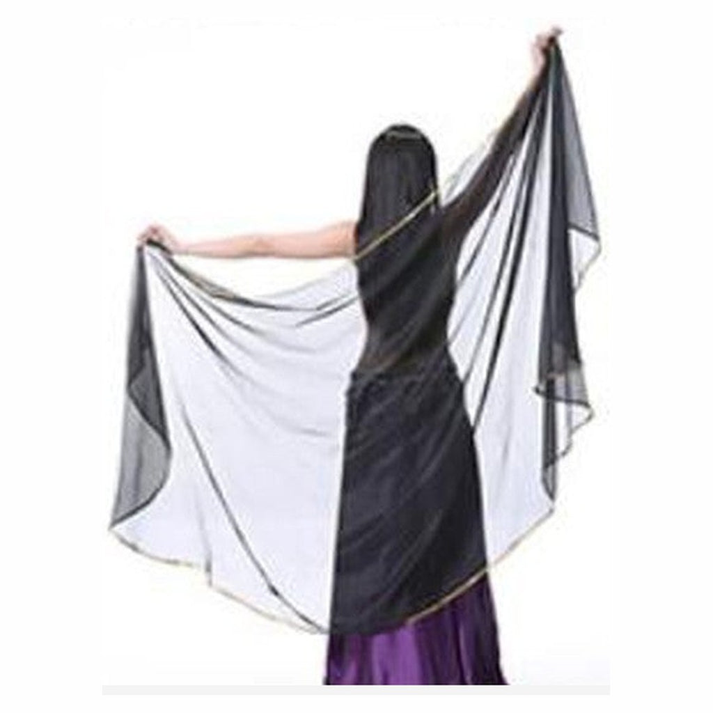Serena chiffon veil in Black