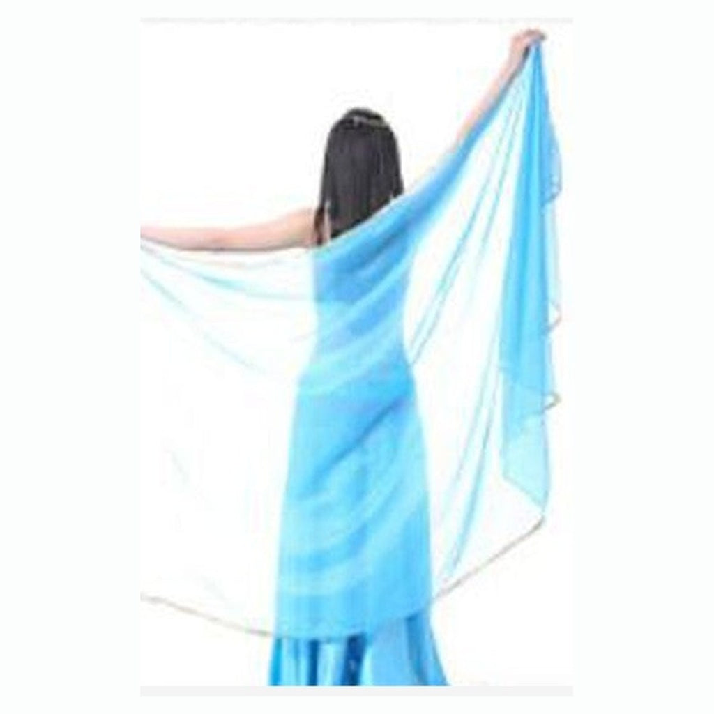 Serena chiffon veil in Lake Blue