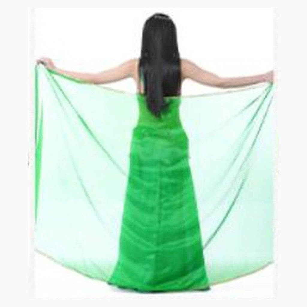 Serena chiffon veil in Lake Green
