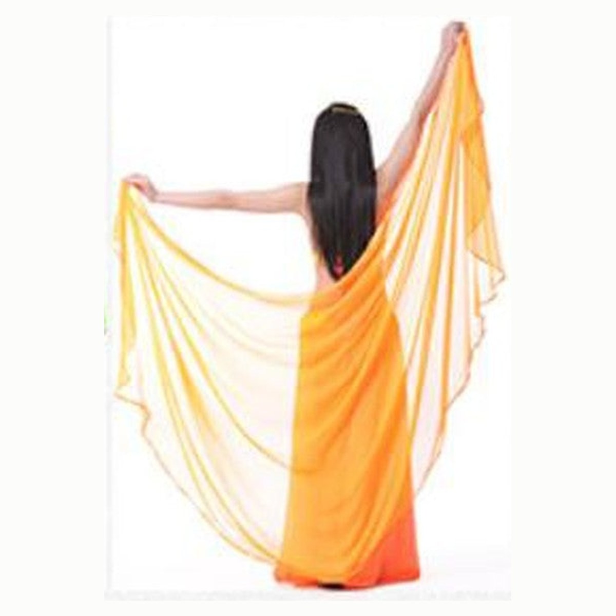 Serena chiffon veil in Orange