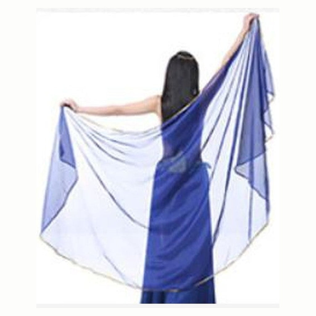 Serena chiffon veil in Royal Blue