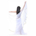 Serena chiffon veil in White