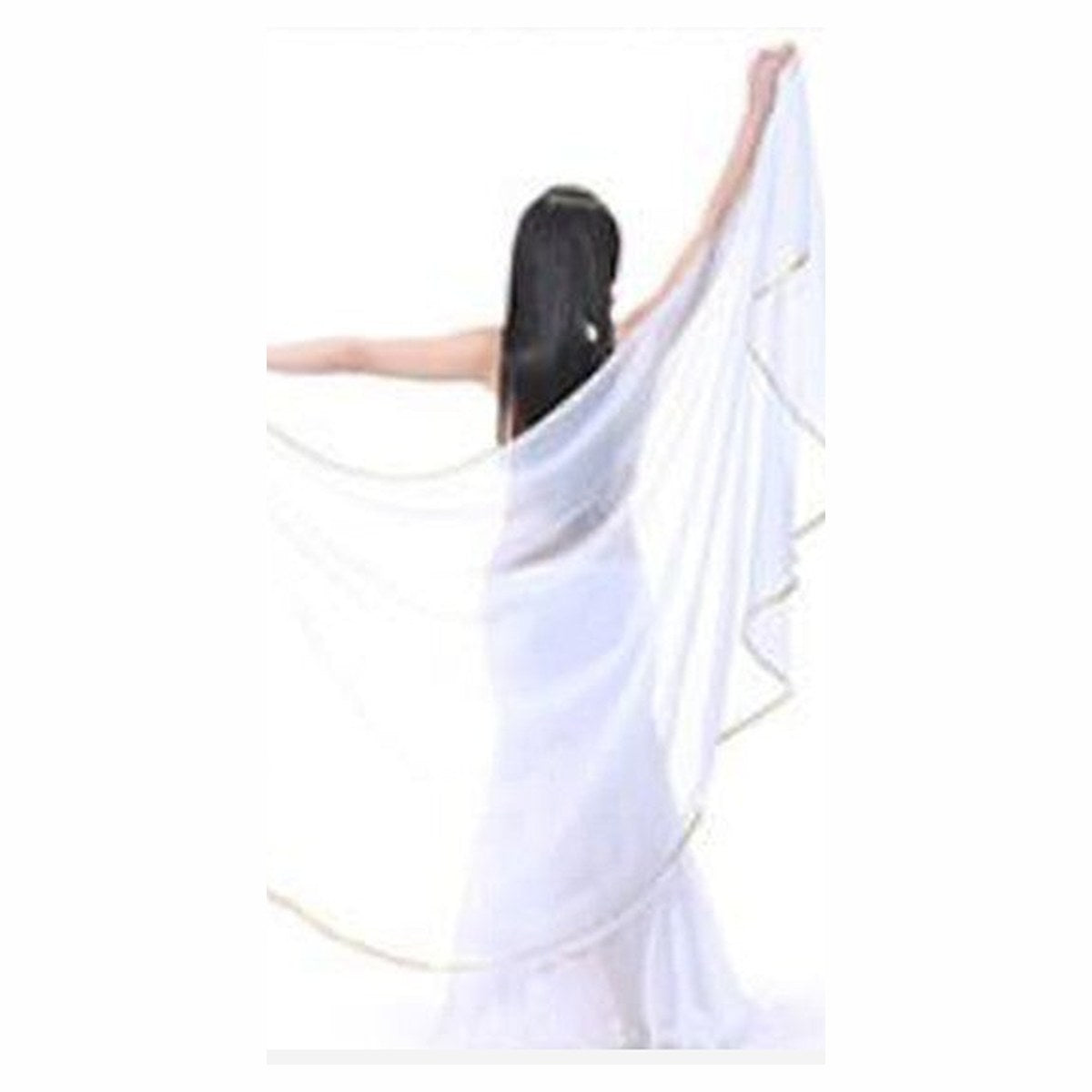 Serena chiffon veil in White