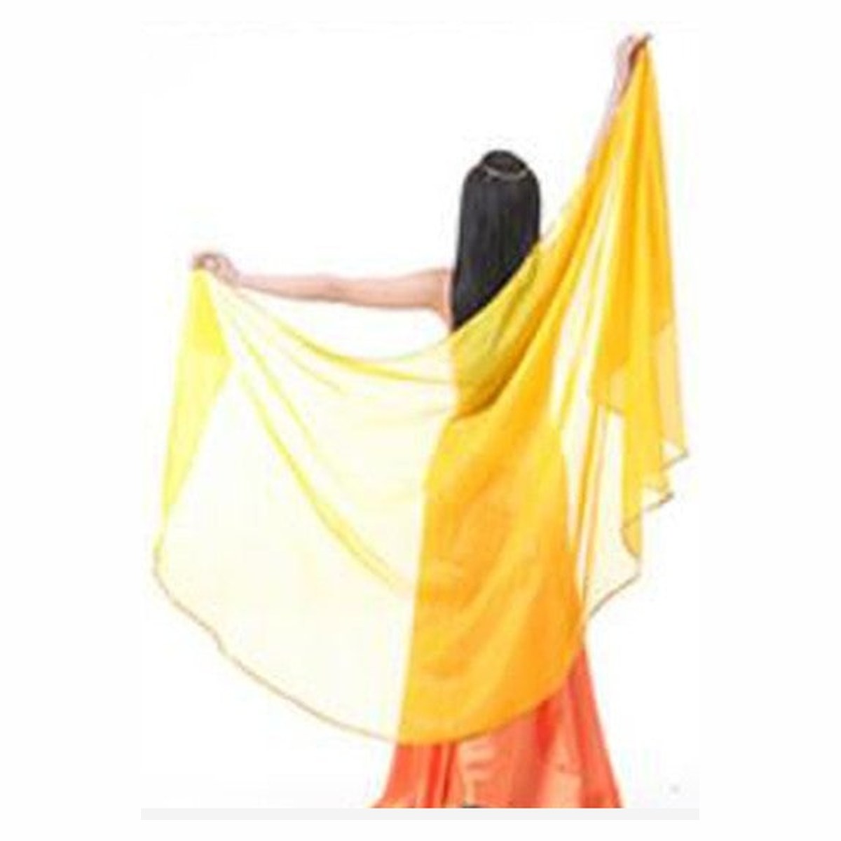 Serena chiffon veil in Yellow