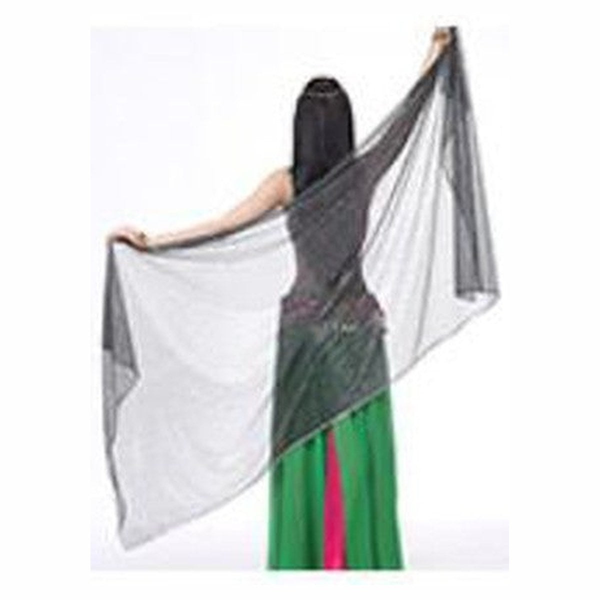 Sienna ombre veil in Black and Silver