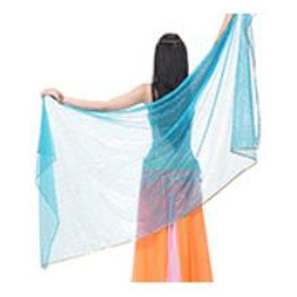 Sienna ombre veil in Lake Blue