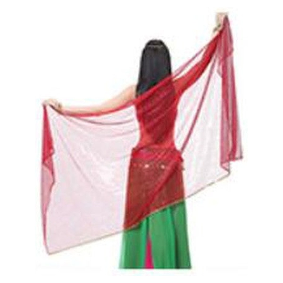 Sienna ombre veil in Red