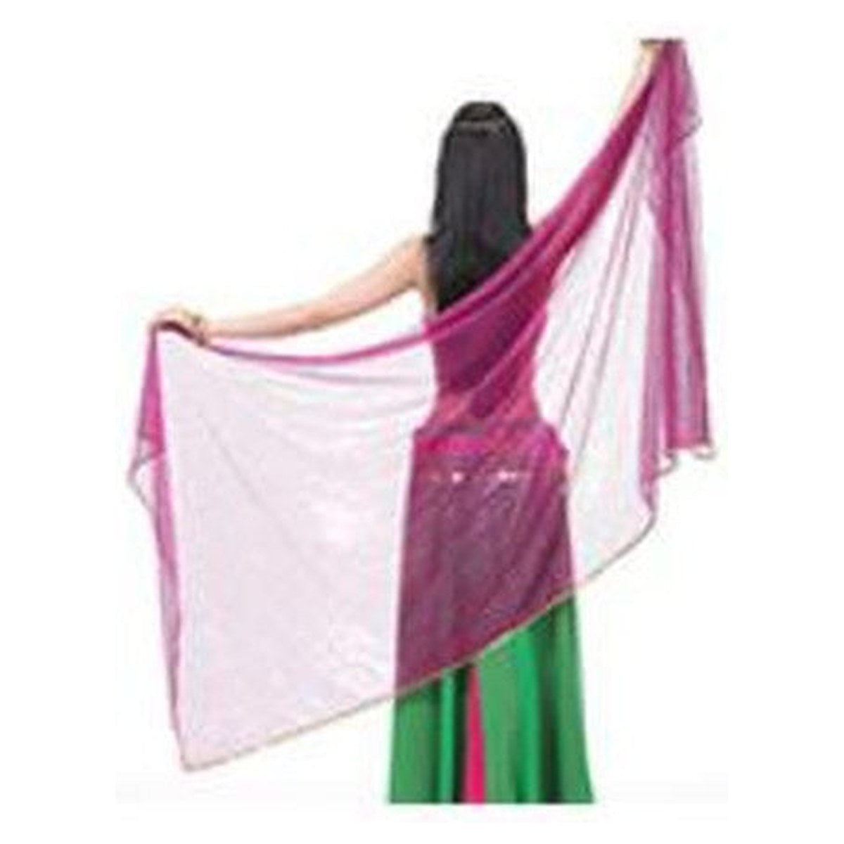 Sienna ombre veil in Rose Red