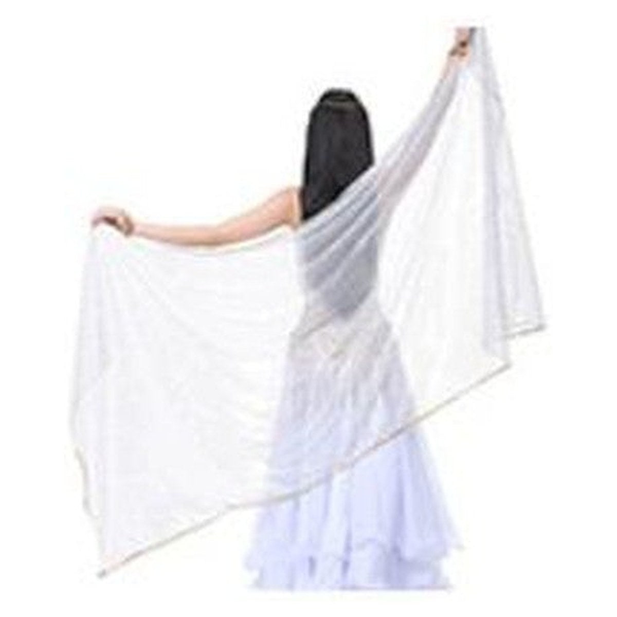 Sienna ombre veil in White
