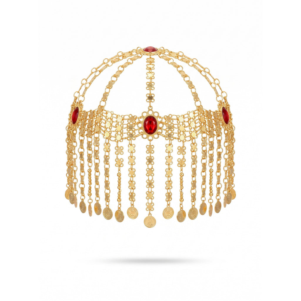 Cassandra Jewel Tassel Head Drape — studio product photo