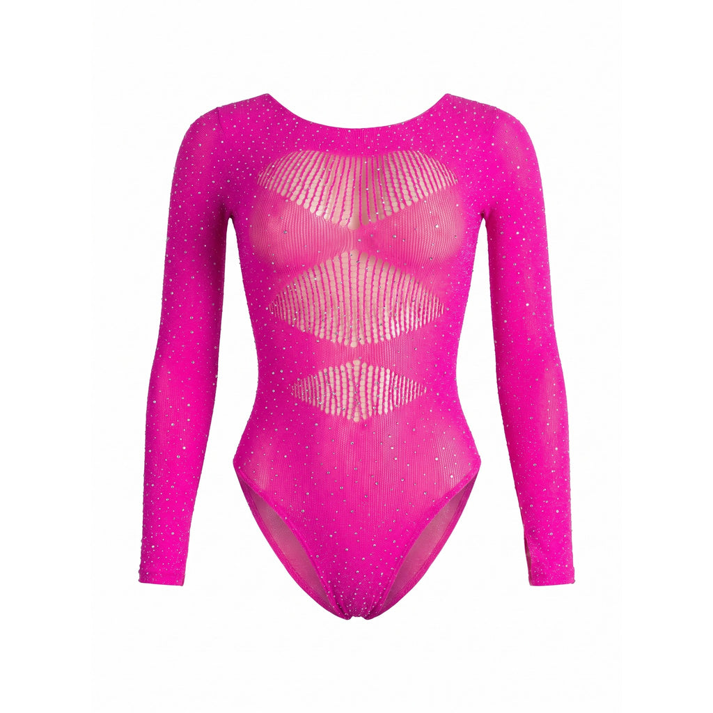 Mireille Shimmer Mesh Bodysuit — studio product photo