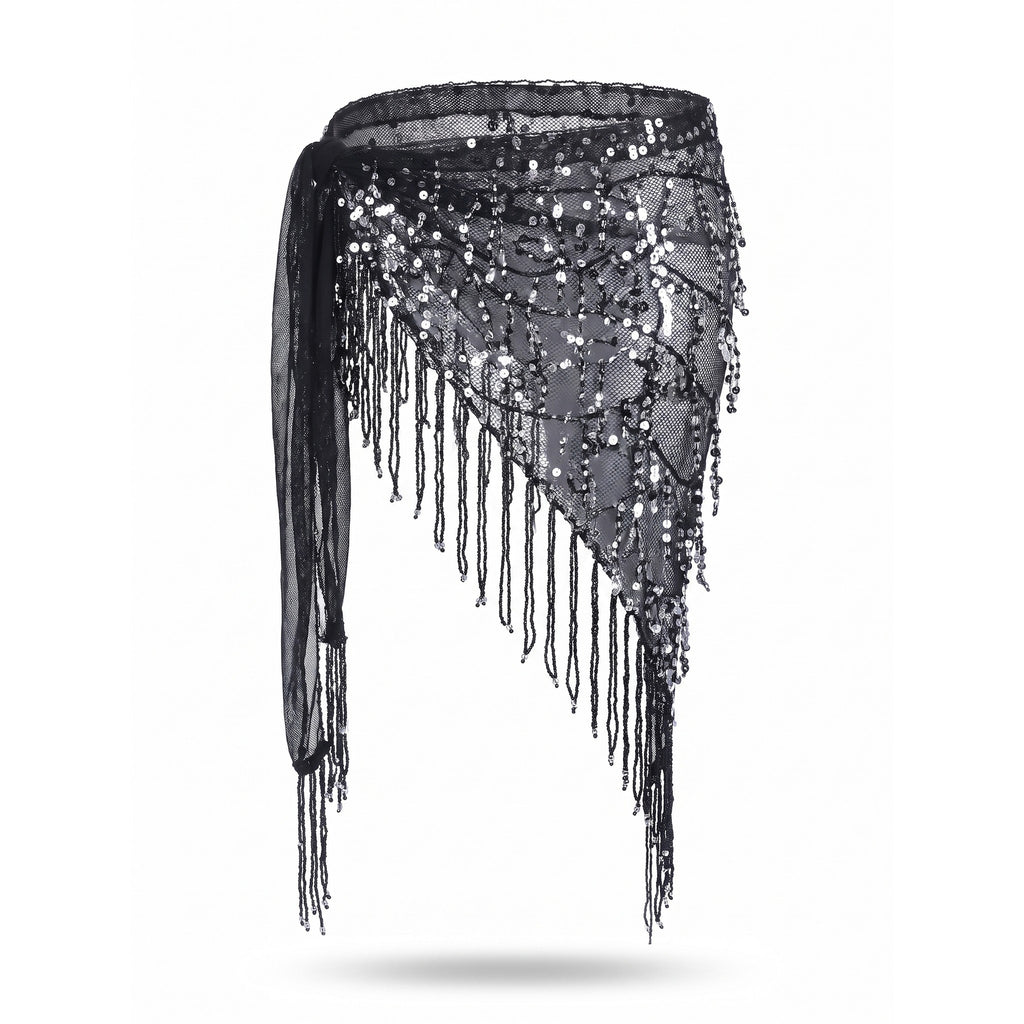 Odette Sequin Mesh Hip Scarf — studio product photo